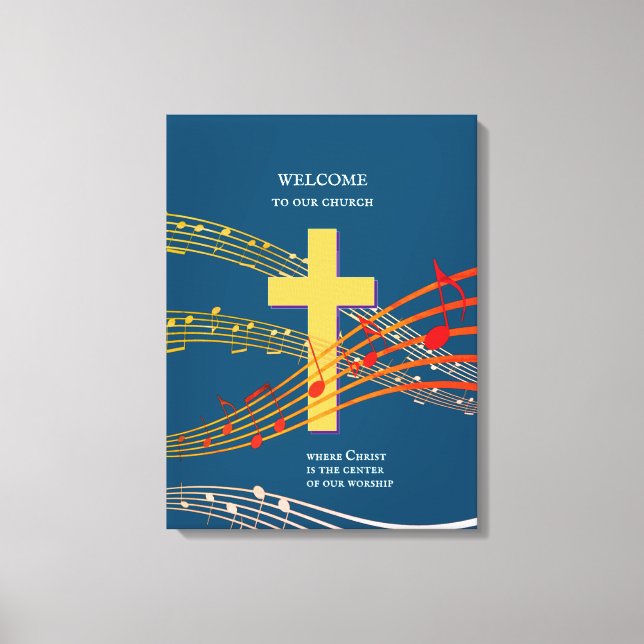 CHRIST THE CENTRE Christliche Gottesdienste Leinwanddruck (Vorderseite)