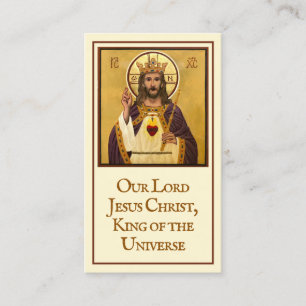 Christ the King Icon Prayer Card Telefonnummerkarte
