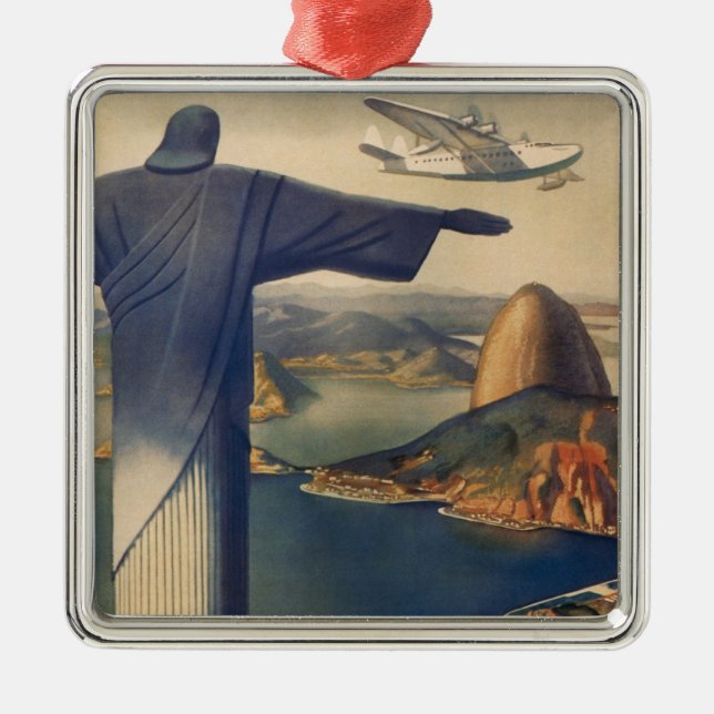 Christ the Redeemer Statue, Rio De Janeiro, Brasil Ornament Aus Metall (Vorne)