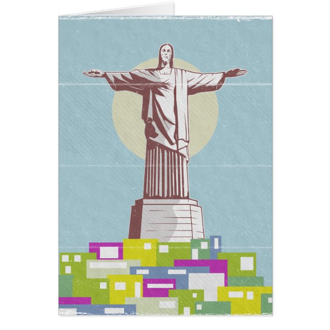 Christ the Redeemer Travel Poster Favela (Vorne)