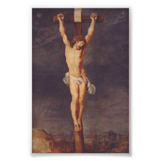 Christ tot auf dem Kreuz von Peter Paul Rubens Fotodruck (Vorne)