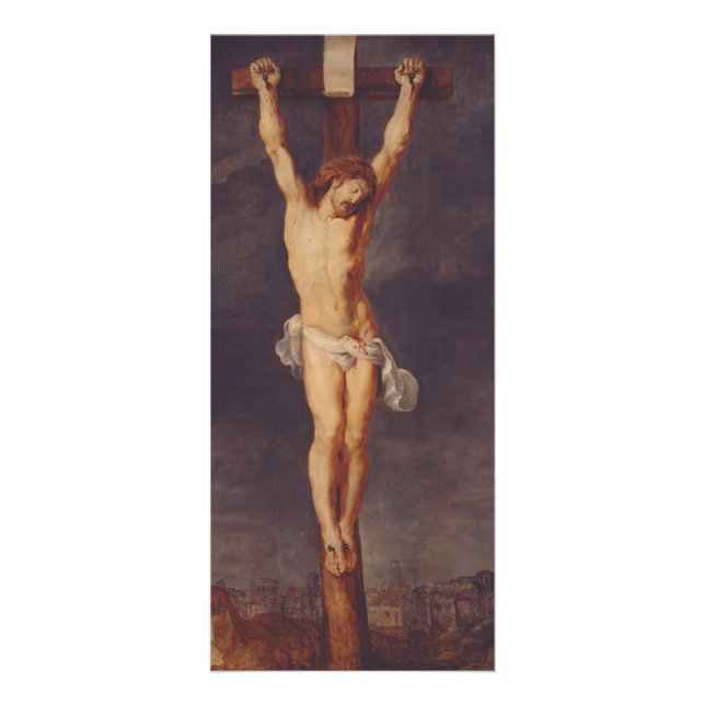 Christ tot auf dem Kreuz von Peter Paul Rubens Werbekarte (Vorne)