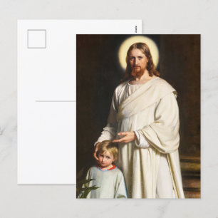 Christ und das junge Kind von Carl Heinrich Bloch Feiertagspostkarte