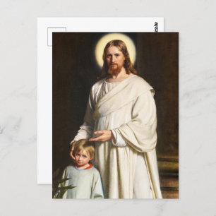 Christ und das junge Kind von Carl Heinrich Bloch Postkarte