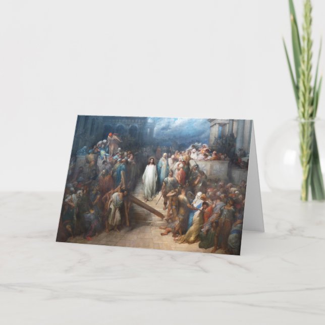 Christ Verlassend Praetorium Feiertagskarte (Vorderseite)