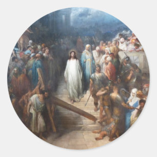 Christ Verlassend Praetorium Runder Aufkleber