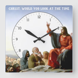 Christ, würdest du dir die Zeit Jesus Clock ansehe Quadratische Wanduhr