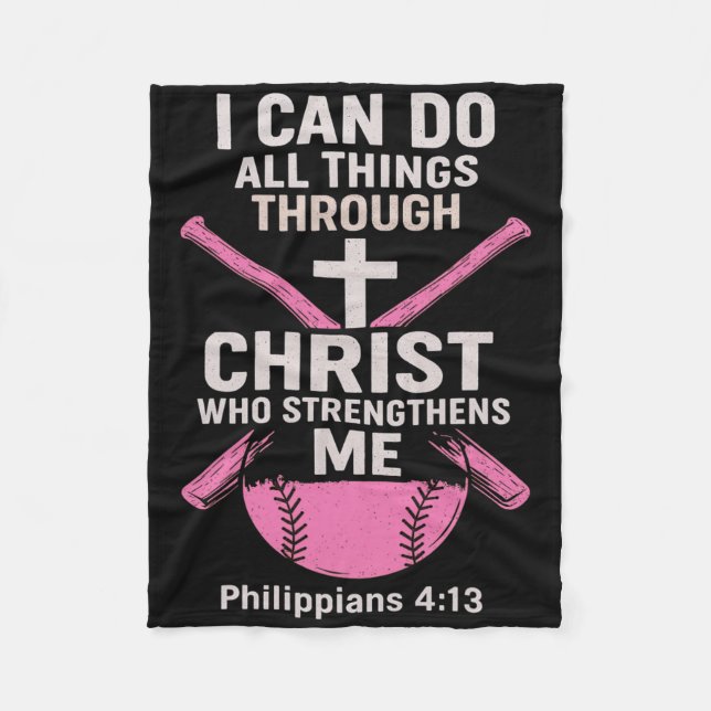 Christ-zentrierter christlicher Athlet Softll Fleecedecke (Vorderseite)