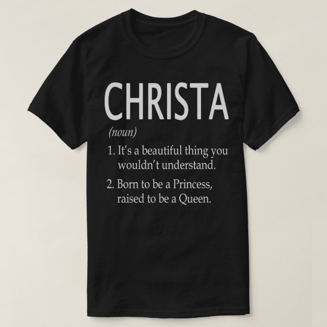 Christa Name Geschenk 136 T-Shirt (Design vorne)