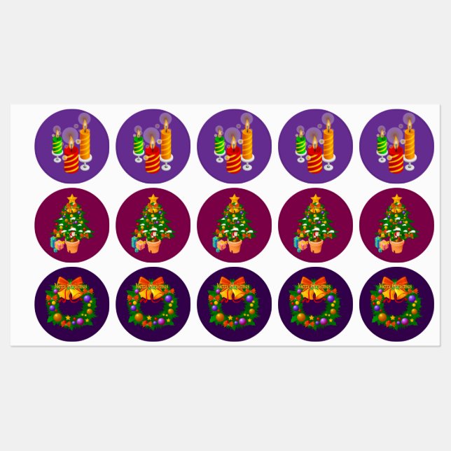 Christamas Labels Etiketten (Blatt)