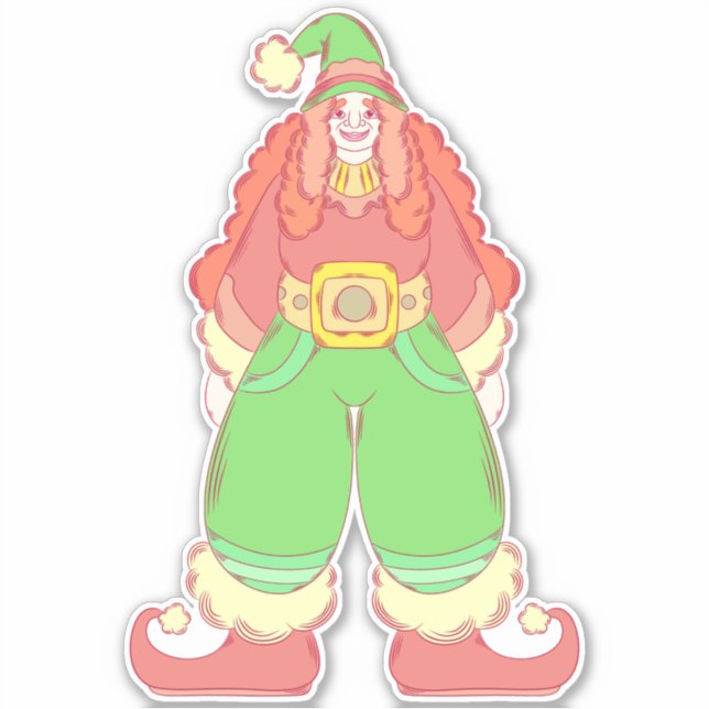 Christams Elf Aufkleber (Vorderseite)