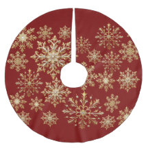 Christams Gold and Red Snowflake Wrapping paper