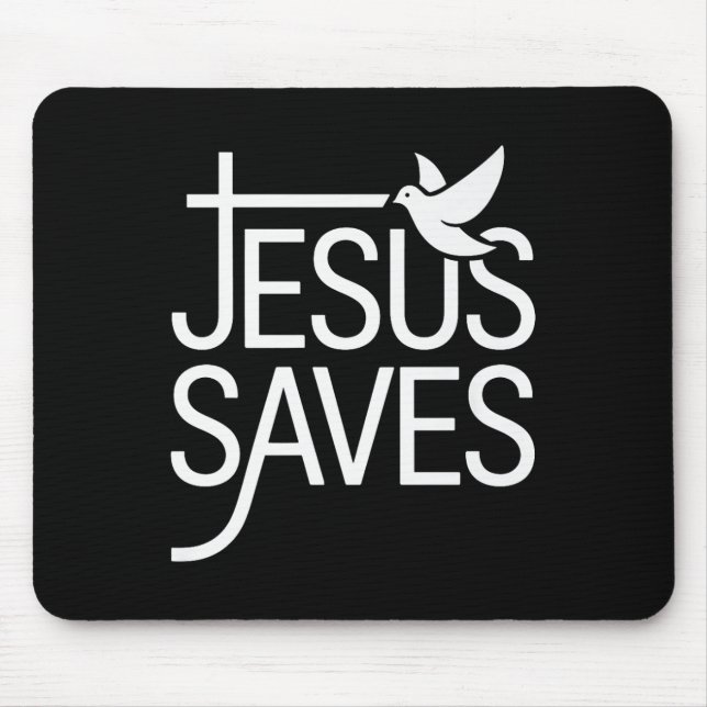 Christan Jesus Rette Premium Mousepad (Vorne)