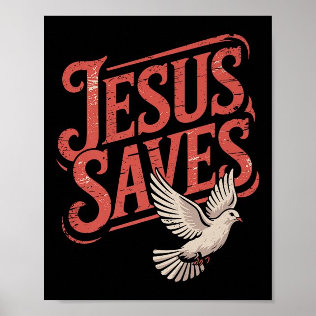 Christan Jesus Rette Premium Poster (Vorne)