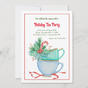 Christas Teacup Holiday Tea Party Einladung