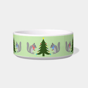 Christbaum Dekorieren Eichhörnchen Gemustert Napf