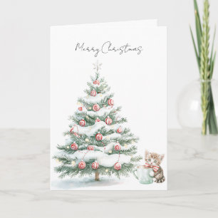 Christbaum Kitten Peppermint Karte
