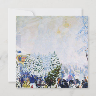 Christbaum-Markt in Russland (Boris Kustodiew) Karte