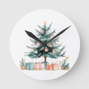 Christbaum runde wanduhr