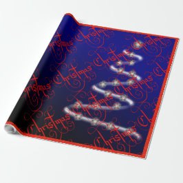 Christbaum und Sterne - Geschenkpapier