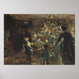 Christbaum Vintage Kunst Poster
