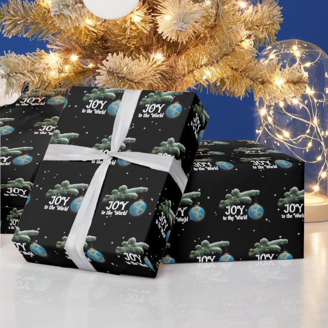 Christbaumkugel Weltkugel mit Sternen Geschenkpapier (Feiertage)