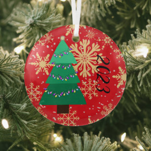 Christbaumschmuck 2023 ornament aus glas