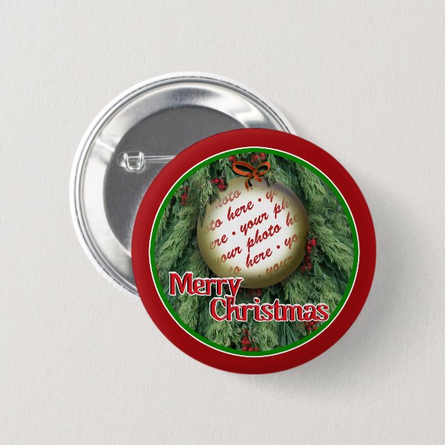 Christbaumschmuck-Fotobild Button (Vorne & Hinten)