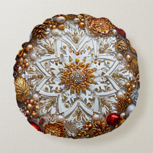 Christbaumschmuck Rundes Kissen