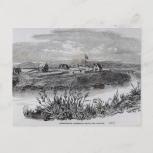 Christchurch, Canterbury Colony, Neuseeland Postkarte