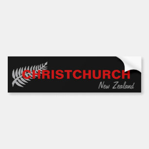 CHRISTCHURCH, NEUSEELAND AUTOAUFKLEBER