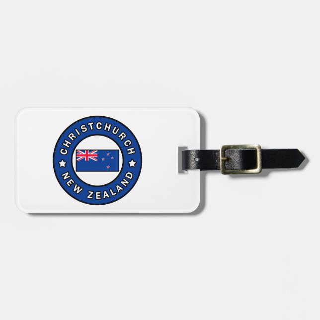 Christchurch Neuseeland Gepäckanhänger (Vorderseite horizontal)