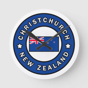 Christchurch Neuseeland Runde Wanduhr