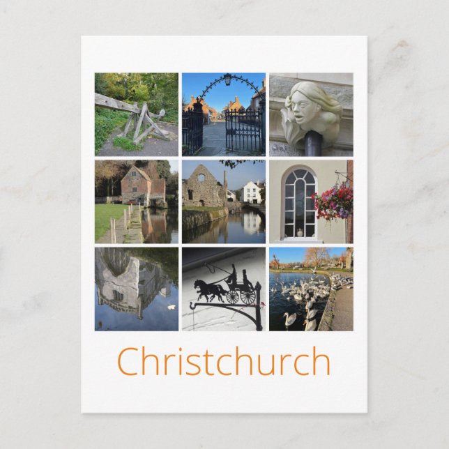 Christchurch Postkarte (Vorderseite)