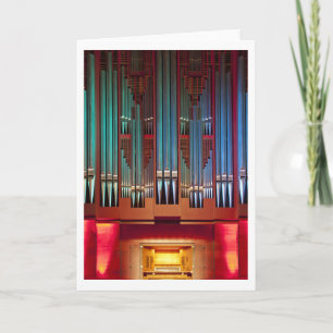Christchurch Town Hall organ card (vertical) Karte