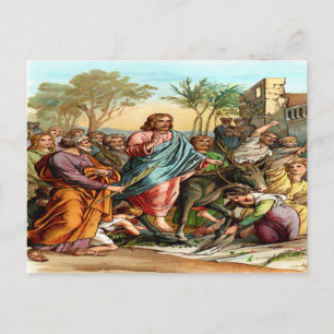 Christeintrag in Postkarte