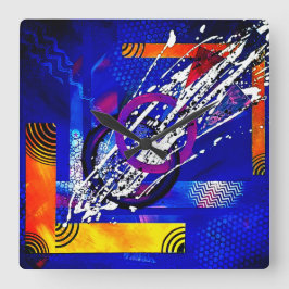 CHRISTÈLE-Chabrette Quadratische Wanduhr