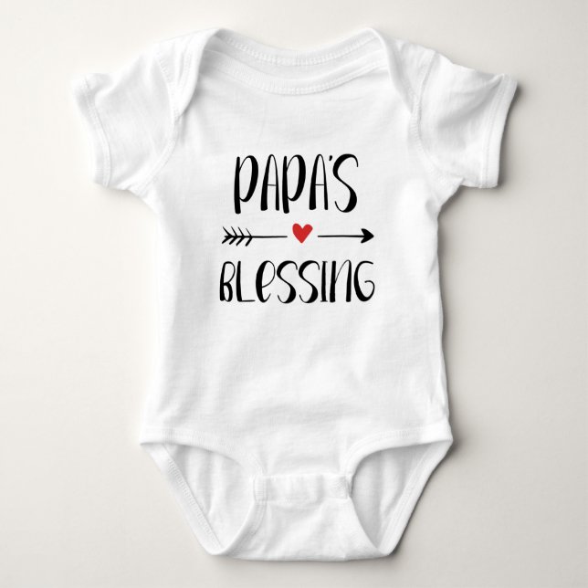 Christelijk baby romper - Papa's Blessing. Baby Strampler (Vorderseite)