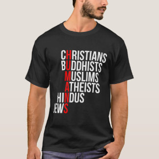 Christen Buddhisten Muslime Atheisten Hindus Juden T-Shirt
