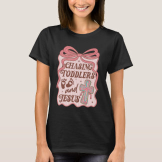 Christen, das Kleinkinder und Jesus jagen Christli T-Shirt