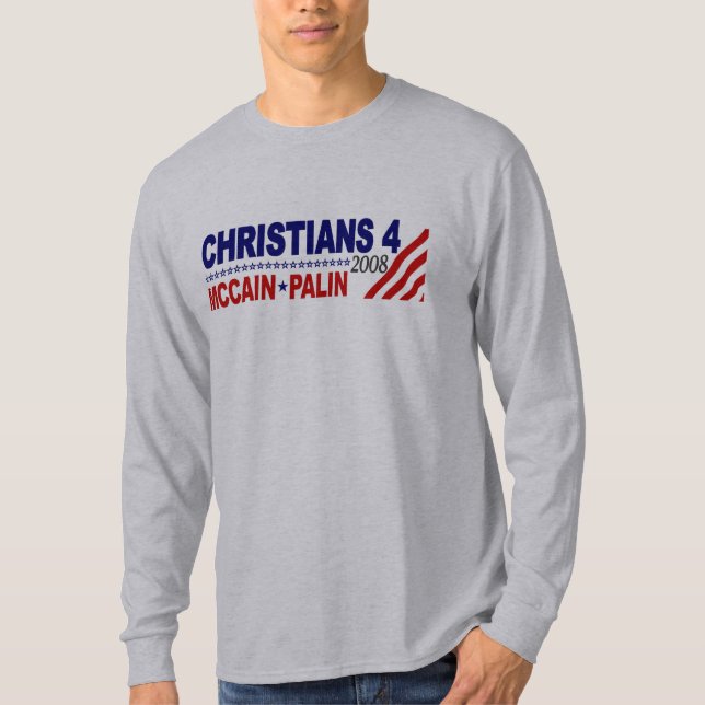 Christen für McCain Palin T-Shirt (Vorderseite)