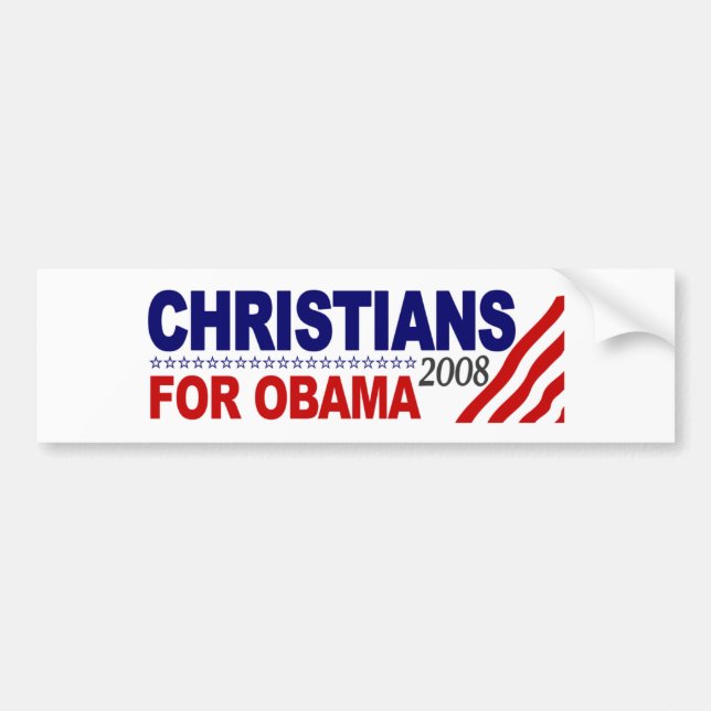 Christen für Obama Autoaufkleber (Vorne)