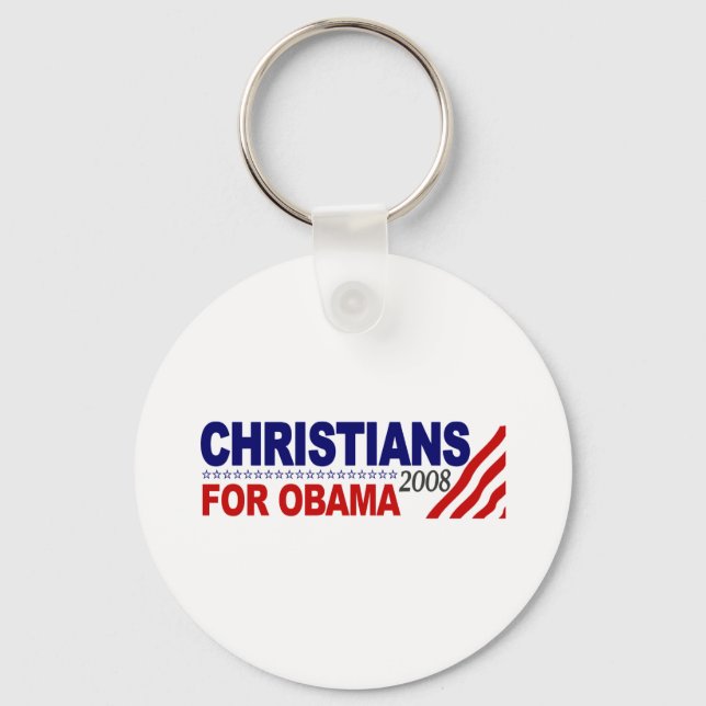 Christen für Obama Schlüsselanhänger (Vorderseite)