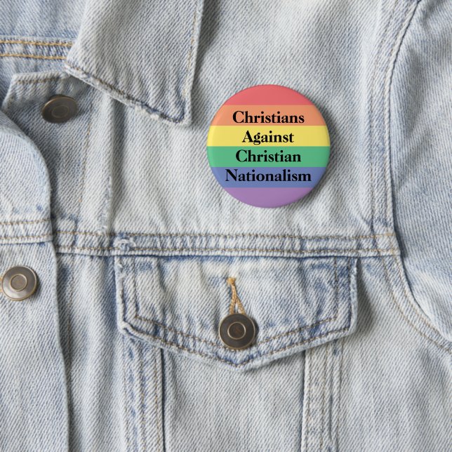 Christen gegen christlichen Nationalismus  Button (Beispiel)