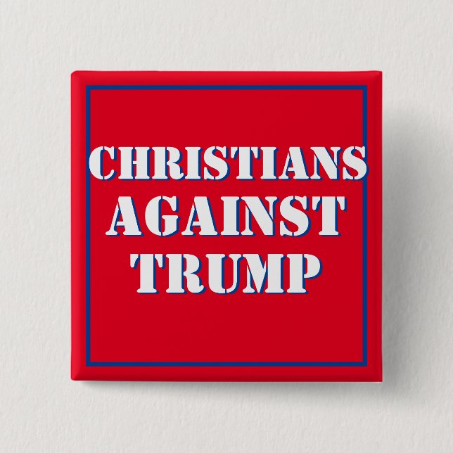 Christen gegen Trump Button (Vorderseite)