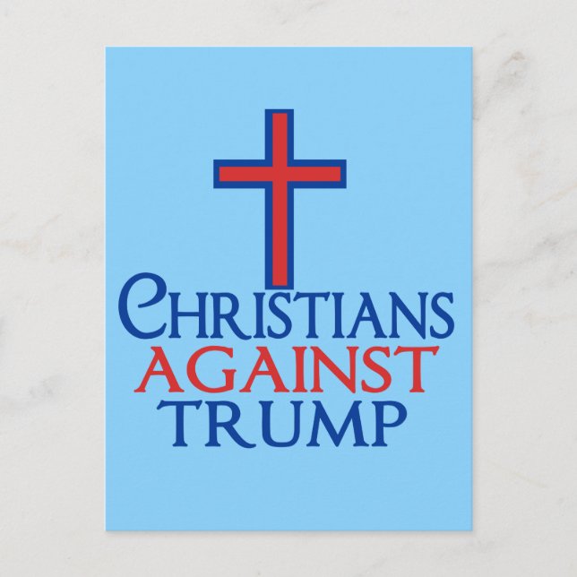 Christen gegen Trump Postkarte (Vorderseite)