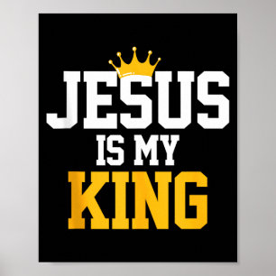 Christen Jesus Ist Mein König Tee Religion Zitate Poster