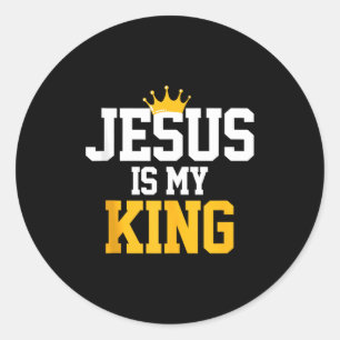 Christen Jesus Ist Mein König Tee Religion Zitate Runder Aufkleber