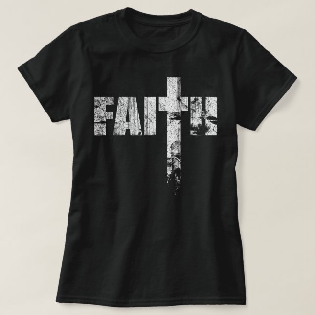 Christen kreuzen Glaubensleute Frauen Jesus T-Shirt (Design vorne)