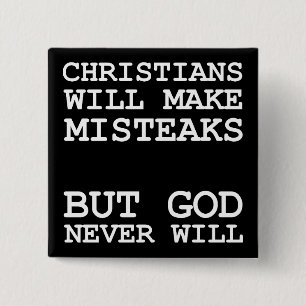 Christen machen Fehler Misteaks nicht Gott Lustig Button